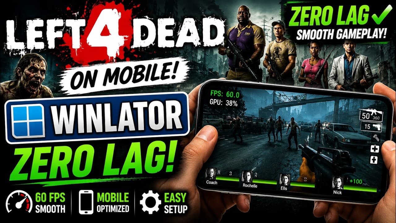 Left 4 Dead on Mobile โ Winlator Gameplay Guide (Zero Lag 60 FPS!)